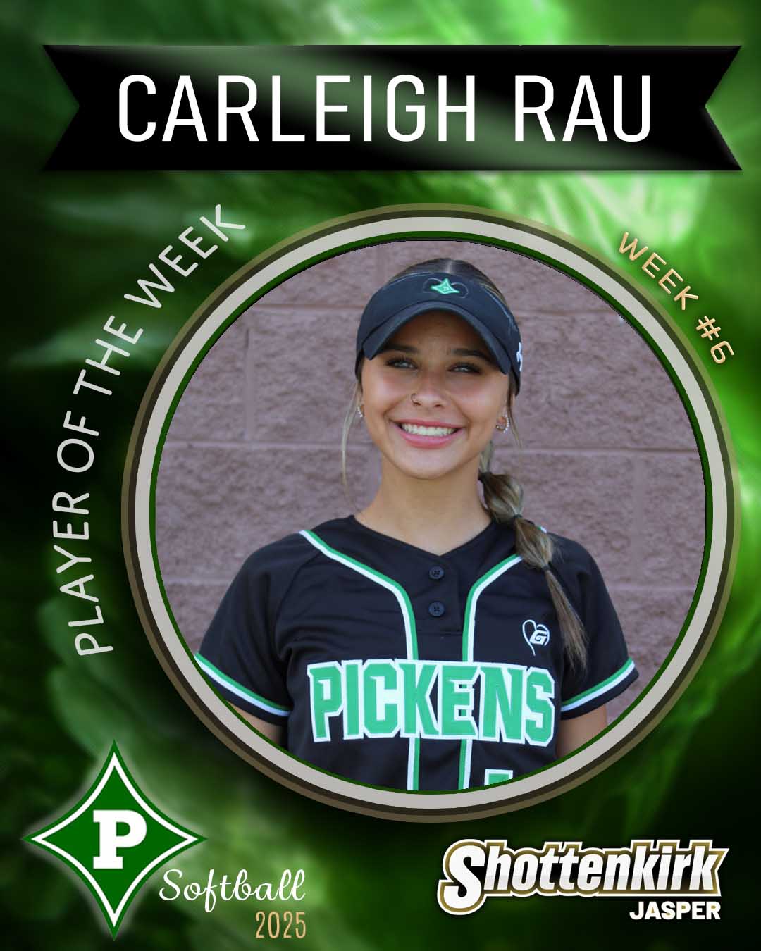 Carleigh Rau PHS Softball Player of the Week #6