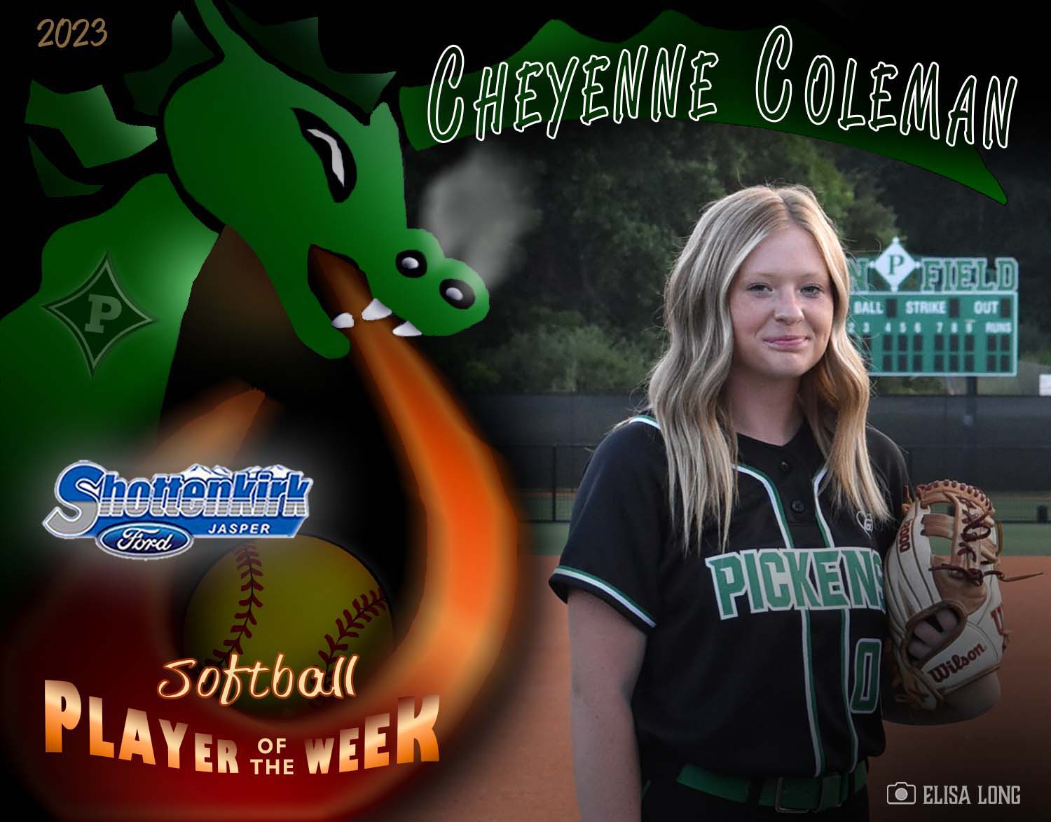 PHS Softball Player of the Week #5 - Cheyenne Coleman