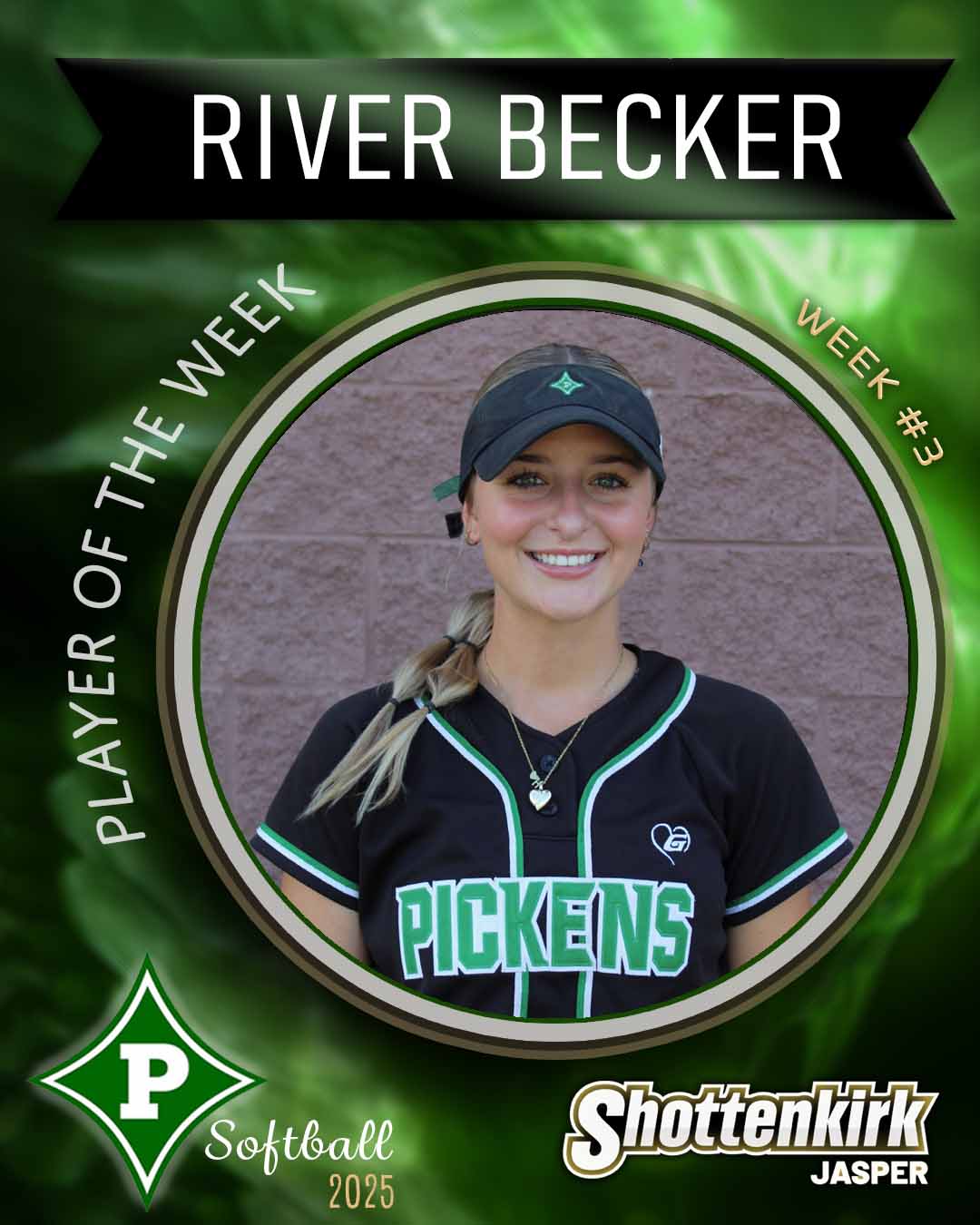 River Becker PHS Softball Player of the Week #3