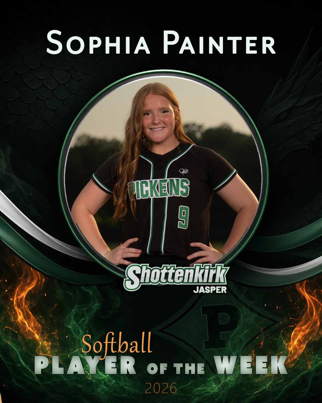 PHS Softball Player of the Week #9 - Sophia Painter