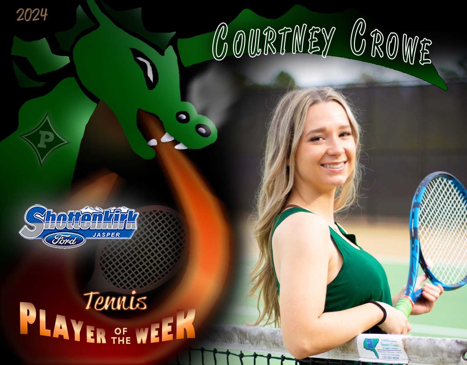PHS Girls Tennis Player of the Week #2 - Courtney Crowe