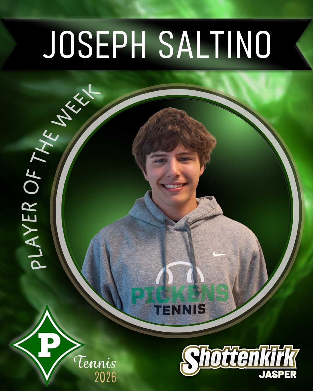 Joseph Saltino PHS Boys Tennis Player of the Week #3