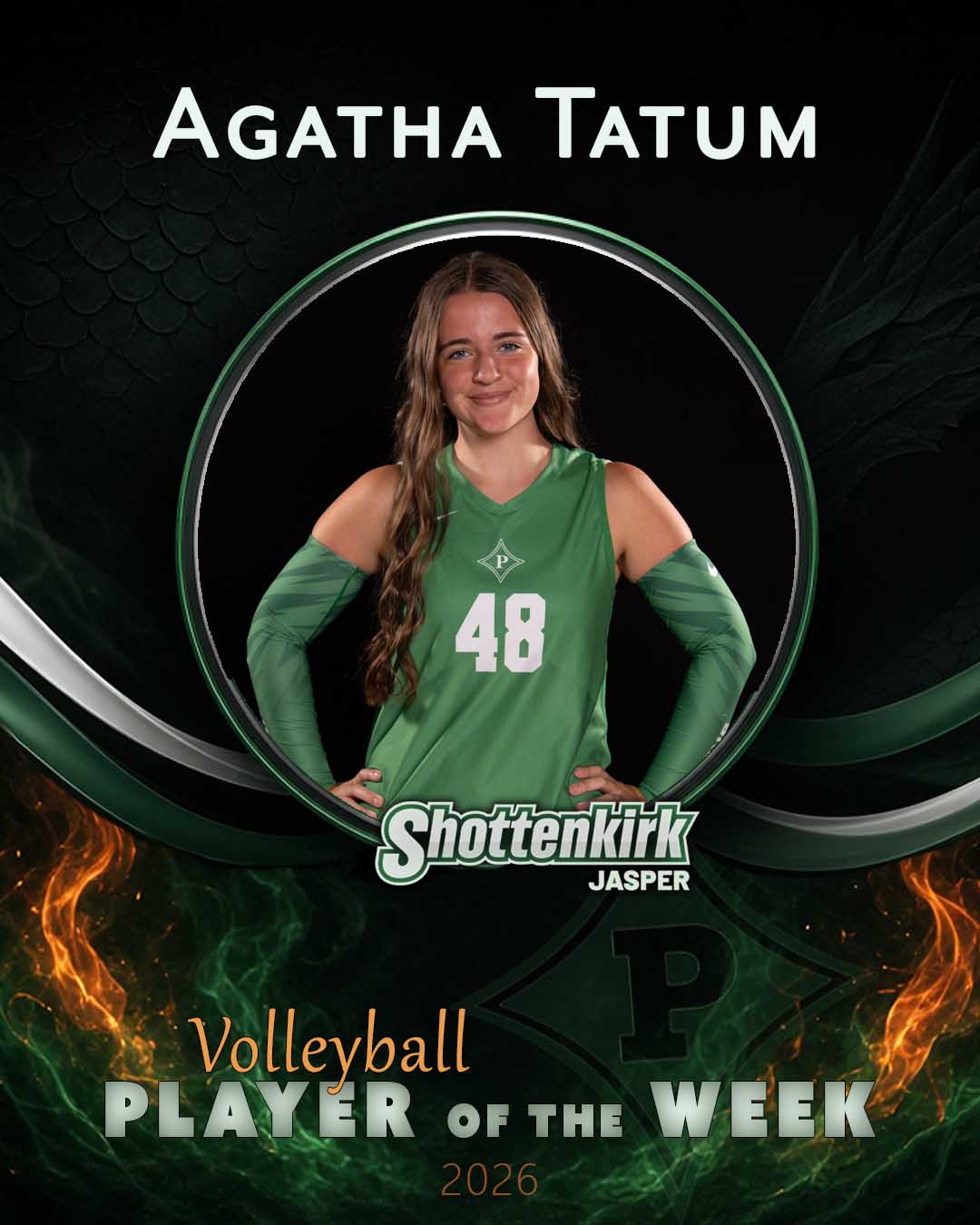 PHS Volleyball Player of the Week #6 - Agatha Tatum