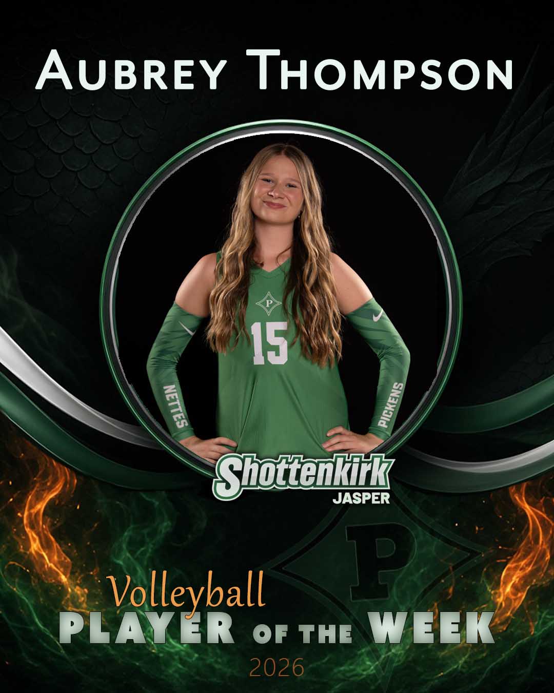 PHS Volleyball Player of the Week #3 - Aubrey Thompson