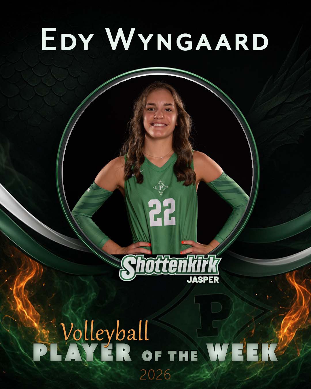 PHS Volleyball Player of the Week #1 - Edy Wyngaard