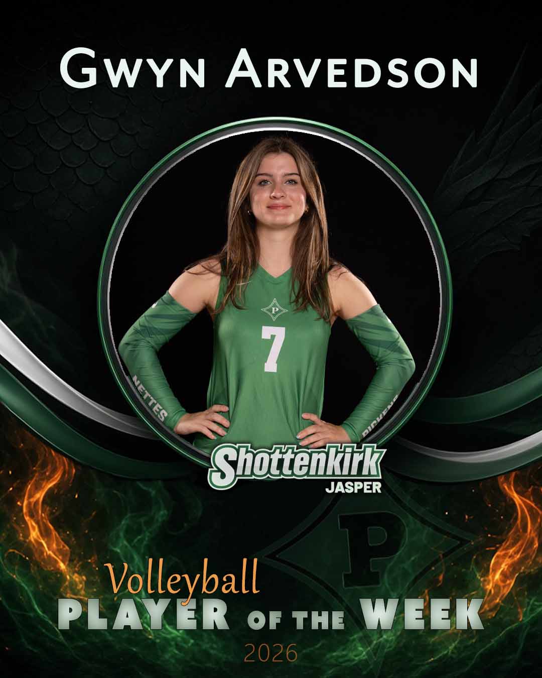 PHS Volleyball Player of the Week #4 - Gwyn Arvedson