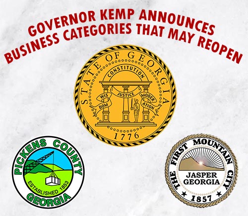 Governor Kemp Announces Business Categories that May Reopen