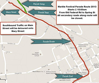 Marble Festival Parade Route