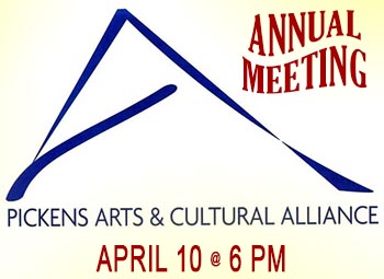 Pickens Arts and Cultural Alliance to Hold Annual Meeting