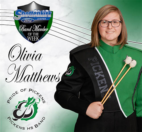 Olivia Matthews Named PHS Band Student of the Week