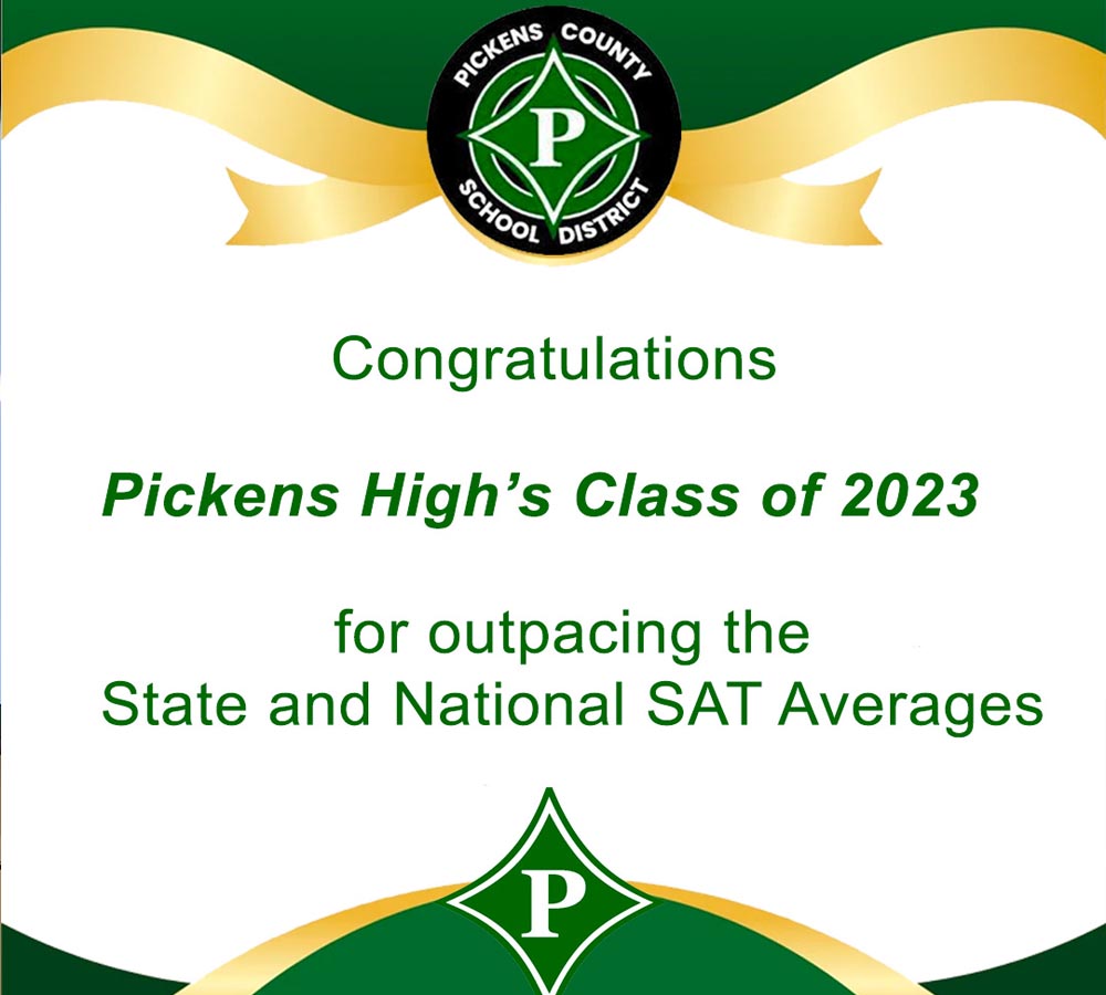 PHS Outpaces State and National SAT Average Pickens County News