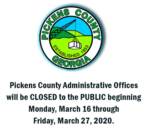 Pickens County Administrative Offices Closed To Public