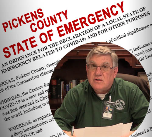Pickens Board of Commissioners Extend State of Emergency Declaration to April 30th