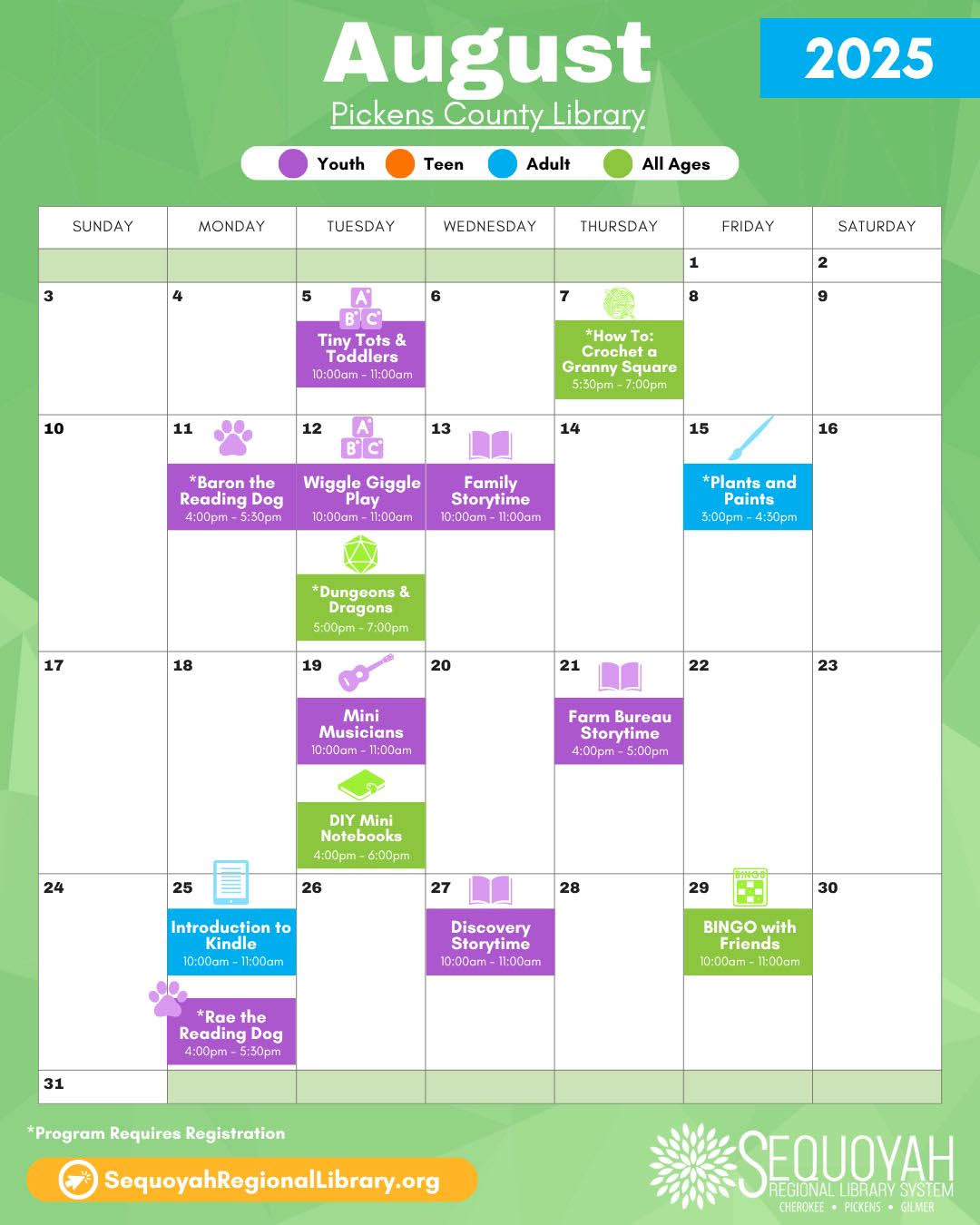 Pickens Library August Events To Know