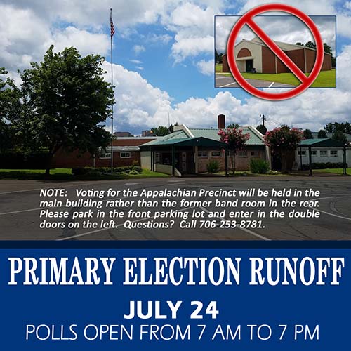 Primary Runoff Election Runoff is July 24th