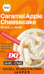 Caramel Apple Cheesecake Blizzard of the Month at Dairy Queen in Jasper