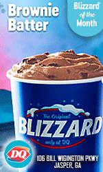 April Blizzard of the Month at Dairy Queen in Jasper - Brownie Batter & Frosted Animal Cookie Blizzard