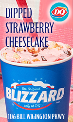 Dipped Strawberry Cheesecake Blizzard at Dairy Queen in Jasper