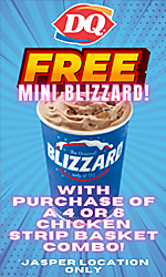 FREE Mini Blizzard with purchase of 4 or 6 Chicken Strip Basket Combo at Dairy Queen in Jasper