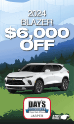 Save up to $5,000 Off 2024 Blazer at Day's Chevrolet in Jasper