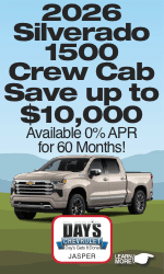 Save on Silverado, Trailblazer and Tahoe's at Day's Chevrolet Jasper