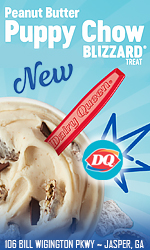 Blizzard of the Month - Peanut Butter Puppy Chow Blizzard available at Dairy Queen in Jasper